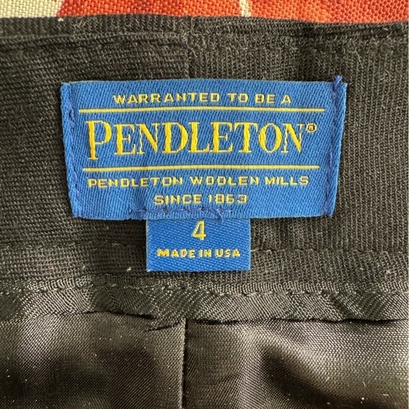 Pendleton Women’s Wool Black Pants Size 4 - Picture 2 of 6